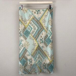 Vintage Dress Barn Floral Sheath Polyester Midi Skirt size XL